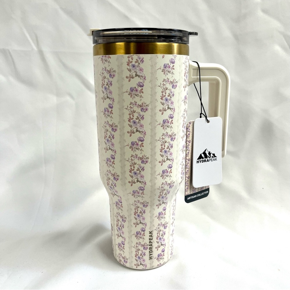 NWT 40oz Hydrapeak Tumbler Artisan Collection Lavender Floral